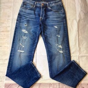 Jack and Jones comfort fit patched jeans men’s size 32 [0114]